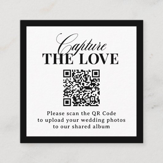 Classic Luxe | QR Code Wedding Leg de liefde vast Informatiekaartje (Voorkant)
