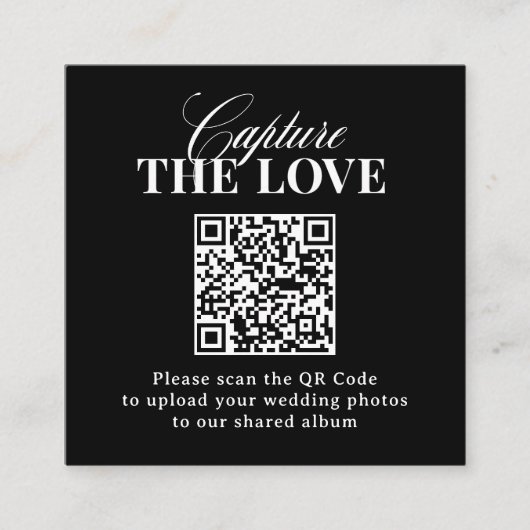 Classic Luxe | QR Code Wedding Leg de liefde vast Informatiekaartje (Voorkant)