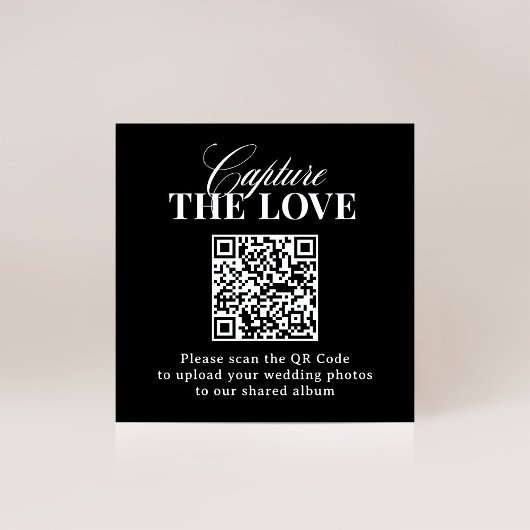 Classic Luxe | QR Code Wedding Leg de liefde vast Informatiekaartje