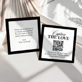 Classic Luxe | QR Code Wedding Leg de liefde vast Informatiekaartje