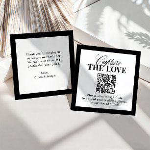 Classic Luxe   QR Code Wedding Leg de liefde vast Informatiekaartje