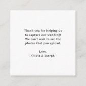 Classic Luxe | QR Code Wedding Leg de liefde vast Informatiekaartje (Achterkant)