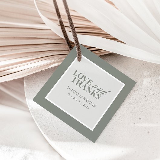 Classic Luxe | Sage Green Wedding Bedankt Bedankjes Labels