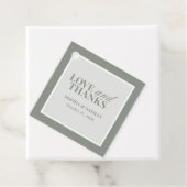 Classic Luxe | Sage Green Wedding Bedankt Bedankjes Labels (In situ)