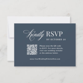 Classic Luxe | Trouwkaart met scanbare QR-code in  RSVP Kaartje