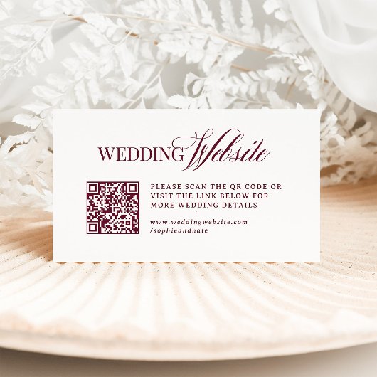 Classic Luxe | Trouwwebsite QR-code Informatiekaartje