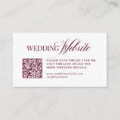 Classic Luxe | Trouwwebsite QR-code Informatiekaartje (Voorkant)