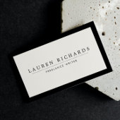 Classic Luxe Zwart en Ivoor met Social Media Visitekaartje