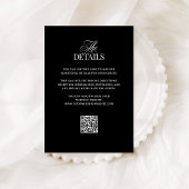 Classic Luxe Zwart | QR Code Wedding Guest Details Informatiekaartje