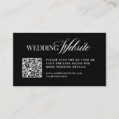 Classic Luxe Zwart | Trouwwebsite QR-code Informatiekaartje (Voorkant)