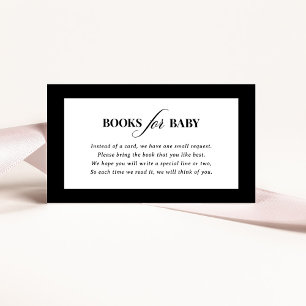 Classic Luxe   Zwart-wit boeken voor Baby Informatiekaartje