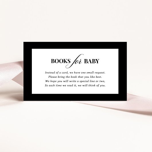 Classic Luxe | Zwart-wit boeken voor Baby Informatiekaartje