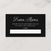 Classic Luxe | zwarte luierkrabbel Informatiekaartje (Voorkant)