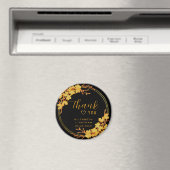 Classic Luxury Black & Gold Weddenschap Hartelijk Magneet (Insitu (Vaatwasser))