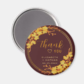 Classic Luxury Burgundy & Gold Weddenschap Harteli Magneet (Voorkant / Achterkant)