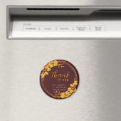 Classic Luxury Burgundy & Gold Weddenschap Harteli Magneet (Insitu (Vaatwasser))