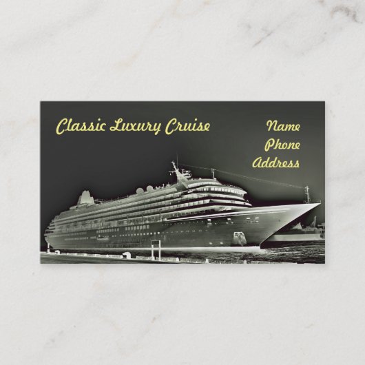 Classic Luxury Cruise Liner Visitekaartje (Voorkant)