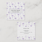 Classic Luxury Roos White Vierkante Visitekaartje (Voorkant / Achterkant)