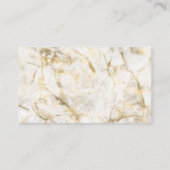 Classic Luxury White en Gold Marble Visitekaartje (Achterkant)