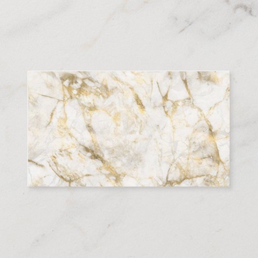 Classic Luxury White en Gold Marble Visitekaartje (Achterkant)