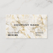 Classic Luxury White en Gold Marble Visitekaartje (Voorkant)