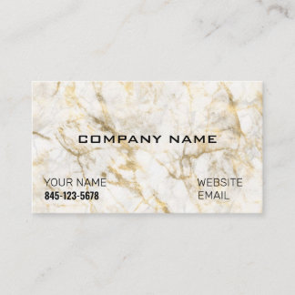 Classic Luxury White en Gold Marble Visitekaartje