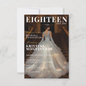 Classic Magazine Stijl 18e verjaardag Kaart (Voorkant)