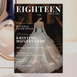 Classic Magazine Stijl 18e verjaardag Kaart