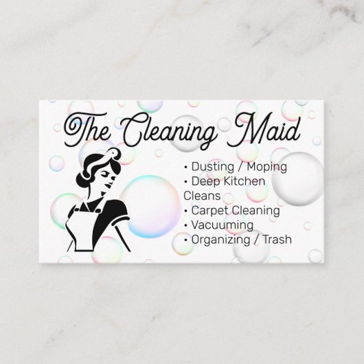 Classic Maid Style | schoonmaakster Visitekaartje (Voorkant)