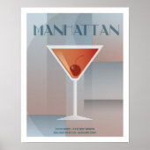 Classic Manhattan Cocktail Poster (Voorkant)