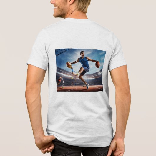 "Classic Mannen katoenen T-shirt" "Bold Graphic T- Tri-Blend Shirt (Achterkant)