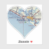 Classic Map Panama City FL Sticker (Vel)