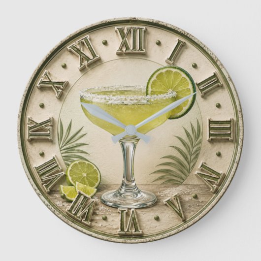Classic Margarita Lime Cocktail Bar Decor Grote Klok (Voorkant)