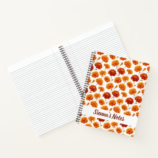 Classic Marigold Pattern Name Notitieboek (Binnen)