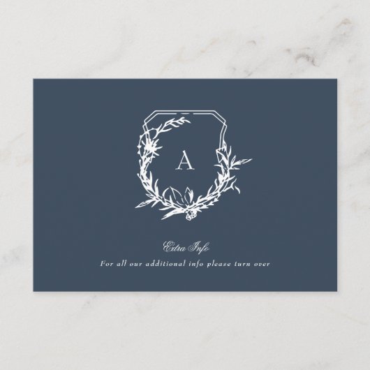 classic marineblauw wit  kuif details informatiekaartje (Voorkant)