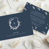 classic marineblauw wit  kuif details informatiekaartje