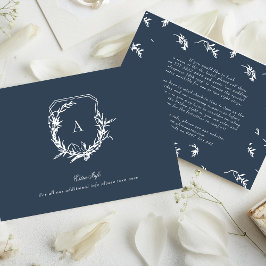 classic marineblauw wit  kuif details informatiekaartje