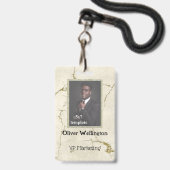 Classic Marmer Convention Medewerker ID Label Badge (Voorzijde met lanyard)