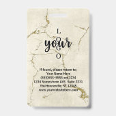 Classic Marmer Convention Medewerker ID Label Badge (Achterkant)