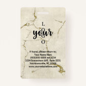 Classic Marmer Convention Medewerker ID Label Badge (Achterkant)