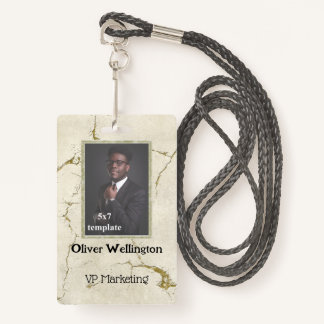 Classic Marmer Convention Medewerker ID Label Badge