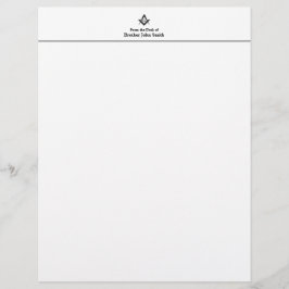 Classic Masonic Personal Letterhead Briefhoofd