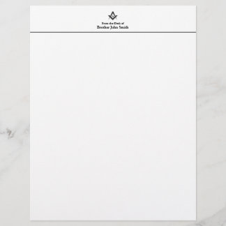 Classic Masonic Personal Letterhead Briefhoofd