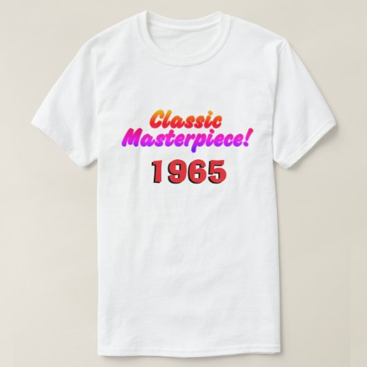 "Classic Masterpiece - 1965" T-shirt (Design voorkant)