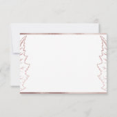 Classic Matt Roos Gold Leaves Bruiloft RSVP Kaart (Achterkant)