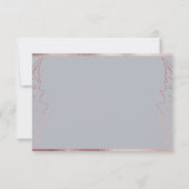 Classic Matt Roos Gold Leaves Bruiloft RSVP Kaart (Achterkant)