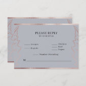 Classic Matt Roos Gold Leaves Bruiloft RSVP Kaart (Voorkant / Achterkant)