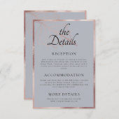 Classic Matt Roos Gold Leaves Trouwdetail Informatiekaartje (Voorkant / Achterkant)