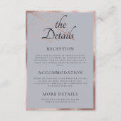 Classic Matt Roos Gold Leaves Trouwdetail Informatiekaartje (Voorkant)