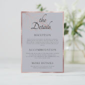 Classic Matt Roos Gold Leaves Trouwdetail Informatiekaartje (Staand voorkant)